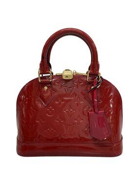 Louis Vuitton Handbag Monogram Vernis Alma BB Rose Indien Leather
